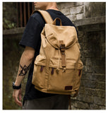 Kylethomasw Men's 14inch Laptop Backpack Vintage Canvas Backpack Unisex Travel Bags USB Charging Schoolbag Student Mochia