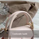 KIylethomasw PU Leather Handbags for Women  Luxury Designer Shopper Wallet Fashion Color plaid Metal Ring Decoration Joker Crossbody Bags