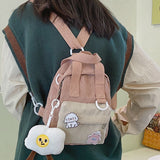 Kylethomasw Backpack girl lovely hit fans you backpack corduroy multifunctional travel backpack small