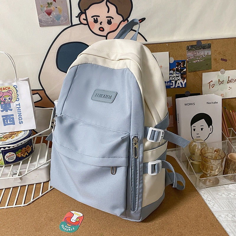 Kylethomasw schoolbag female high school fashion color sen department female backpack day department light college students backpack