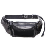 Kylethomasw Real Cow Leather Men Waist Bag New Casual Small Fanny Pack Male Waist Pack For Cell Phone And Credit Cards Travel Chest Bag