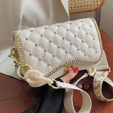 Shoulder Messenger Bag Lattice Rivet Square Underarm bag 2021 New crossbody PU Leather Women's Designer Handbag Luxury brand