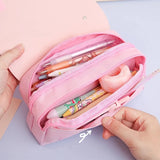 Decompression pencil case Portable cute pencil bag Cartoon school stationery bag Student pen case Unzip children pen bag prize