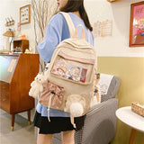 New Women Backpack Female Lovely Travel Rucksack High Quality Schoolbag for Teenage Girls Lady's Knapsack A4 Book Bag