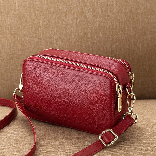 Genuine Leather Small Ladies Crossbody Bags Female Casual Shoulder Messenger Bags For Women Luxury Handbag Fashion Purse Bag