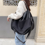 Kylethomasw Women Tote Bag Oxford Handbag Female Shopper Purse Fashion Casual Korean style Solid Color Mesh Large Capacity Shoulder Bag