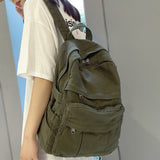 Girl Fabric School Bag New Fashion College Student Vintage Women Backpack Canvas Female Laptop Bag Travel Kawaii Ladies Backpack