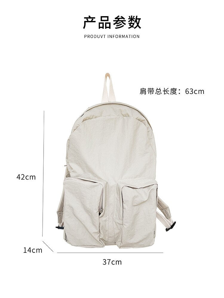 Kylethomasw Ultra Light Casual Nylon Women's Bag Youth Zipper Backpack Bag Middle Backpack Korean Preppy Style  Sac A Dos Adolescent Fille