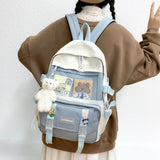 Kylethomasw New Women Backpack Mesh Female Student College Schoolbag for Teenager Girls Cool Laptop Backpacks Man Travel Bag Nylon mochilas
