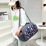 Kylethomasw New ladies' travel bag 2023 New national fashion national style printed handbag large capacity multi-layer travel backpack