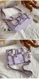 Kylethomasw Japanese Preppy Style School Bags For Teenage Girls Transparent Pockets Itabag Satchels Big Nylon Bag Messenger Crossbody Bags