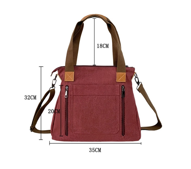 2022 Women Canvas Handbags Lady Large Shoulder Bags Female Retro Shopping Bag Bolsas Femininas Black Pink for Summer 6 Colors