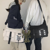 Kylethomasw New Casual Girl Boy Handbag Canvas Teenager Shoulder Bags Youth Fashion Teenage Women Messenger Bags Ladies Crossbody Bags
