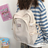 Oxford School Backpack Female Junior High Student School Bag Korean Girl Cute Doll Backpack Kawaii Book Ladies Fashion Bags