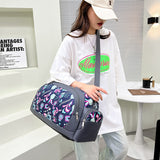 Kylethomasw New ladies' travel bag 2023 New national fashion national style printed handbag large capacity multi-layer travel backpack