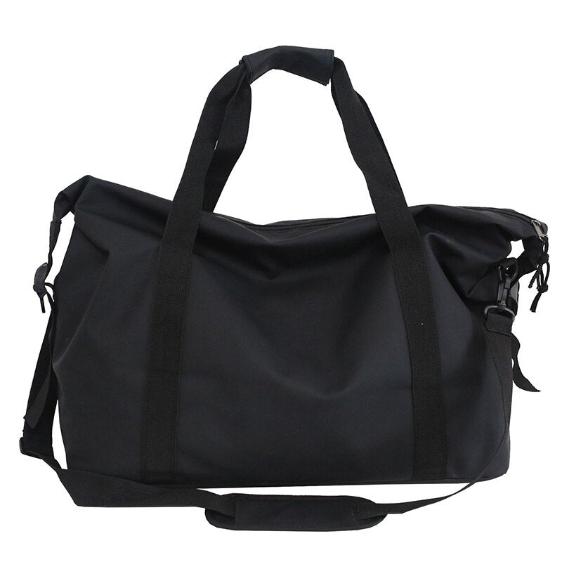 Kylethomasw Fitness Travel Tote Fashionable Travel Bags Men Simple Black Sports Women's Shoulder Luggage Bag Large-Capacity Handbag