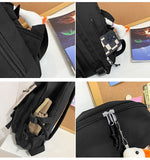 Kylethomasw Lady Trendy Waterproof Bag Girl Travel Book Backpack Female Laptop Leisure College Boys Backpack Fashion Women Nylon School Bags