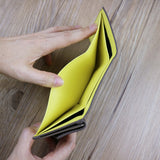 WR Short Three Fold Leather Wallet 2022 New Fashion Women's Cowhide Cabinet Color Contrast Multi Card Pocket Wallet