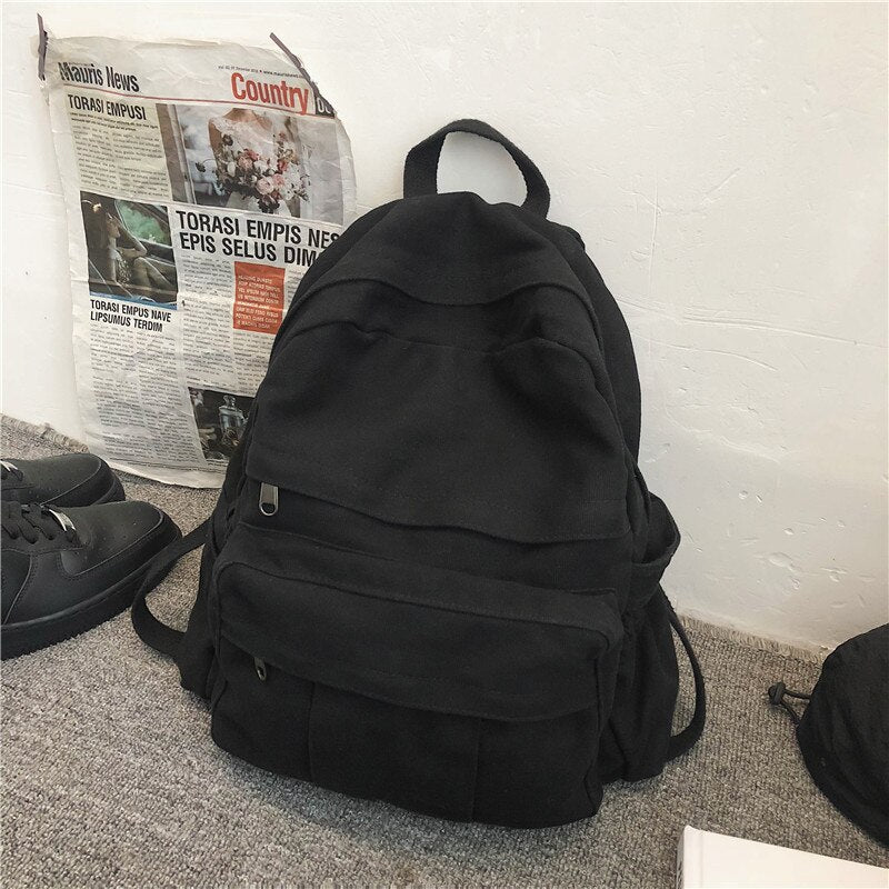 Kylethomasw Soft Canvas Woman School Backpack Man College Student Travel Rucksack A4 Book Schoolbag For Teenage Girl Boy New Mochila