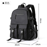 Kylethomasw Laptop Backpack 15.6 inches for Men Oxford Waterproof Casual Student Bags Business Travel Light Large Capacity Zipper Mochila