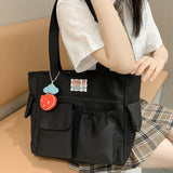 Kylethomasw Nylon Handbags Shoulder Bag Large Capacity Crossbody Bags for Teenager Girls Cute Harajuku Messenger Bag Student School Bags Sac