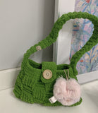 Kylethomasw shoulder bag women Armpit bag hand woven ice wool finished bag Crochet wrist bag