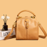 Kylethomasw  Luxury soft leather three with backpack female bag new temperament crocodile pattern handbag square small bag