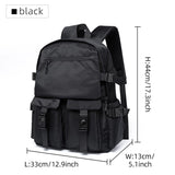 Kylethomasw Laptop Backpack 15.6 inches for Men Oxford Waterproof Casual Student Bags Business Travel Light Large Capacity Zipper Mochila