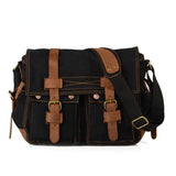 Kylethomasw Men Messenger Shoulder Bag Male Canvas Leather Vintage Patchwork Cross-bag High Qualtiy Daily Crossbody Bags