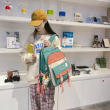 New Female Waterproof College Backpack Trendy Girl Harajuku Travel School Bag Kawaii Lady Backpack Fashion Women Laptop Book Bag