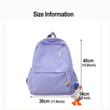 Kylethomasw Pure Color Corduroy Female backpack Retro Campus Large-capacity Student Schoolbags Fashion Simple Teenage Girls Travel Backpacks