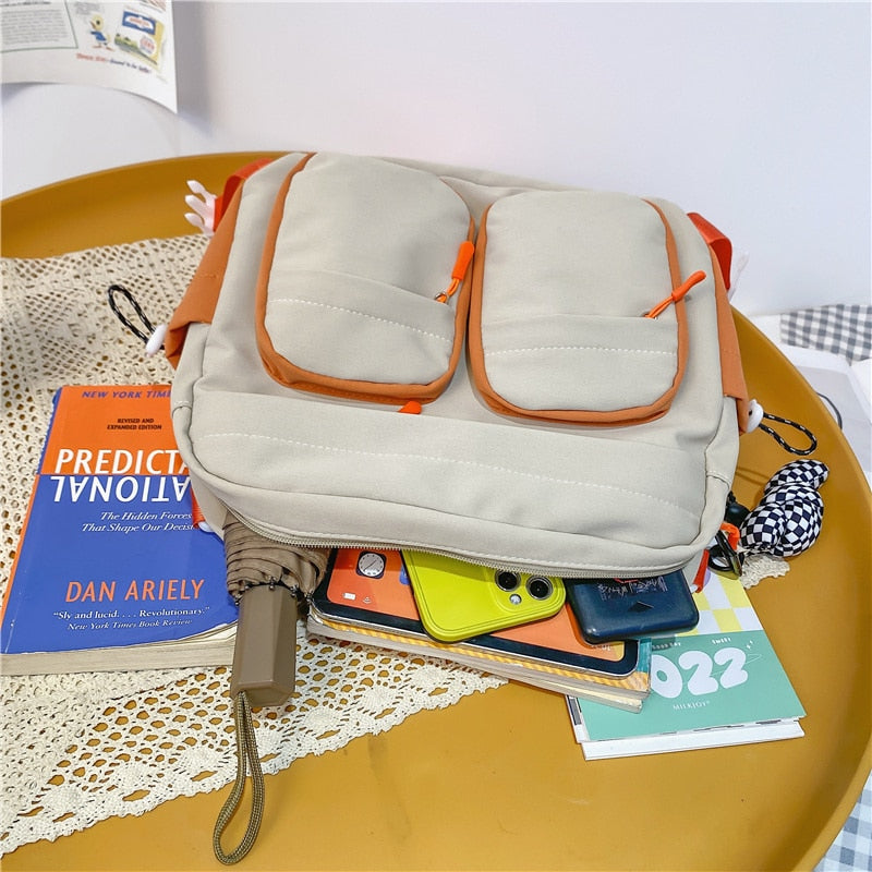 DIEHE New Lovely Multifunctional Backpack Teenage Girl Portable Travel Bag Female Small Schoolbag Insert Buckle Women Backpacks