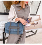 Kylethomasw Vintage Luxury Designer Denim Shoulder Bag for Women Large Capacity Simple Casual Fashion 2023 New Trend Female  Handbag