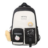 Kylethomasw Newest Waterproof Nylon Girls School Backpack Female Patchwork Cartoon Kawaii Teenager  Travel Cute Bolsa Mochila Bags Women