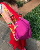 Kylethomasw Women Bag New Nylon Bucket Fashion Solid Zipper SOFT Shoulder Bag Purses and Handbags Luxury Designer rose Red Tote Bag