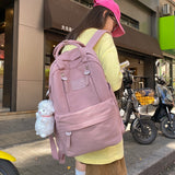 Kylethomasw Fashion Cute Women Waterproof Backpack For Teenage Girl Travel Mochila Female School Bag Children Men Black Rucksack