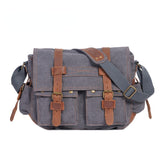 Kylethomasw Men Messenger Shoulder Bag Male Canvas Leather Vintage Patchwork Cross-bag High Qualtiy Daily Crossbody Bags