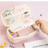Foldable retractable pencil case school student stationery storage bag color pencil bag Polyester cloth pen case kid party gifts