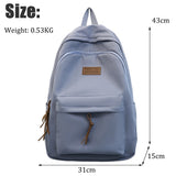 Kylethomasw New Lady Waterproof College Bag Girl Travel Student Backpack Fashion Leisure Female Book Backpack Laptop Women Nylon School Bag