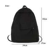 Kylethomasw Solid Color Woman School Backpack Man College Student Travel Rucksack Schoolbag for Teenage Girls Boy New Mochila Book Bag