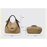 Kylethomasw Retro Canvas Women's Shoulder Messenger Bag Handbags Korean Version Casual Ladies Tote Large Capacity Crossbody Bags