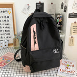 Kylethomasw Japanese Harajuku Simple Nylon Women Backpack Male Fashion High School College Student Schoolbag Casual Travel Backpacks mochila