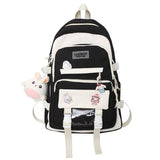 Kylethomasw Harajuku Female College Backpack TrendyFashion Women School Bag Ladies Kawaii Nylon Laptop Backpacks Book Girl Travel Badge Bag