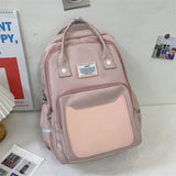 Cute Women Backpacks Waterproof Multi-Pocket Nylon School Backpack for Student Female Girls Kawaii Laptop Book Pack Mochilas