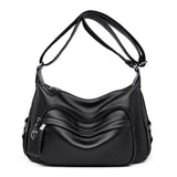 Kylethomasw Multifunction Shopping Handbag Large Capacity Messenger Bag New Cowhide Waterproof Shoulder Bag Women Casual Crossbody Bag