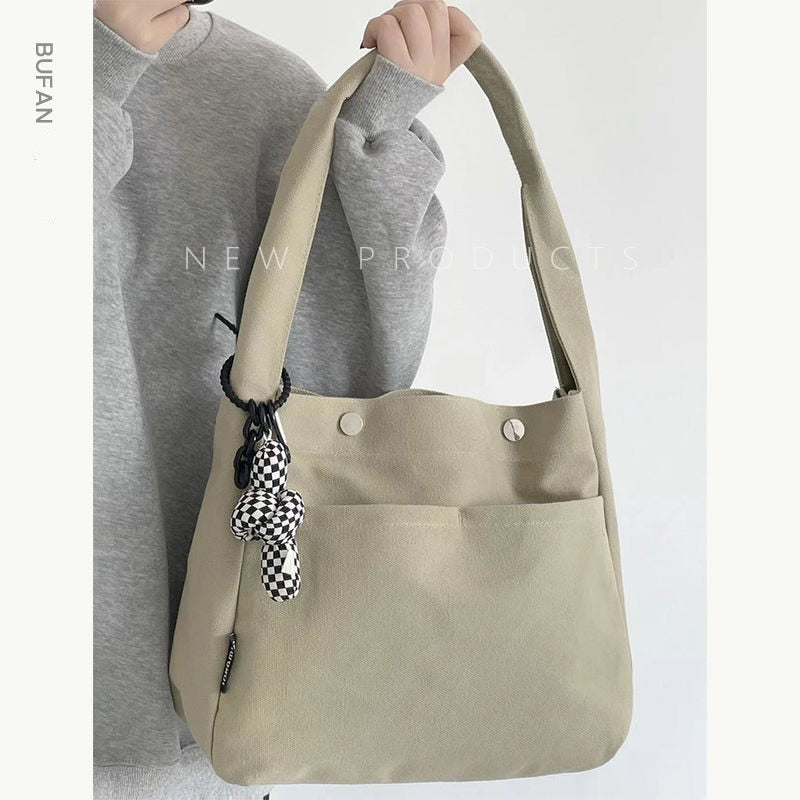 Kylethomasw New Fashion Women Canvas Shoulder Bag Cotton Cloth Female Student Messenger Bag Large Capacity Shopping Tote Bag Handbag