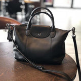 Kylethomasw Soft Genuine Leather Bag Handbags Elegant Cowhide Hobos Shoulder Bag Female Tote Simple Casual Retro Lady Shoulder Bags