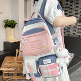 Kylethomasw Teenagers Cute Student Rucksack Lady Nylon College Women School Bag Girls Kawaii Travel Book Backpack Fashion Female Laptop Bag