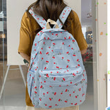 Kylethomasw New Waterproof Nylon Printing Women Backpack Female Kawaii Travel Bag Big Cute Schoolbag for High School Teenage Girls Students