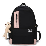 Kylethomasw Japanese Harajuku Simple Nylon Women Backpack Male Fashion High School College Student Schoolbag Casual Travel Backpacks mochila